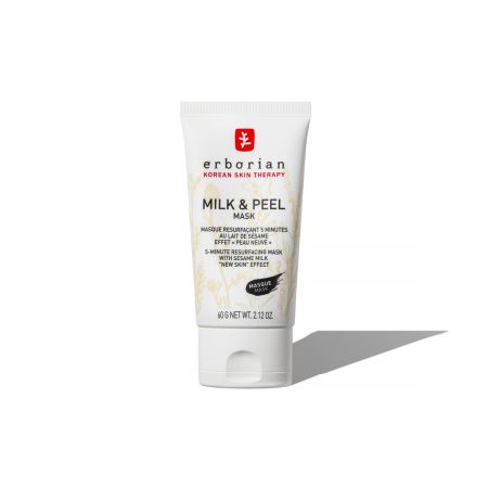 MILK & PEEL - מסכת ניקוי עמוק בנפח 60 גרם עם חלב ושמן שומשום, מסייעת לניקוי ותחושת רכות לעור הפנים