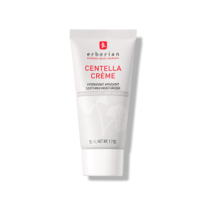 קרם לחות סנטלה CENTELLA CREAM בנפח 50 מ"ל, מרגיע ומזין את עור הפנים, מועשר בחומצה היאלורונית. מסייע בהפחתת אדמומיות ומיועד לכל סוגי העור